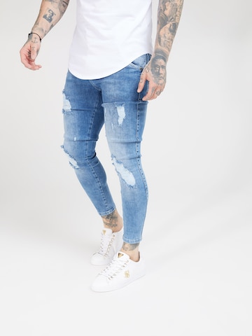 SikSilk Jeans in Blue: front