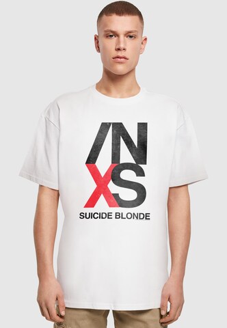 Merchcode Shirt 'INXS - X Tour' in Wit: voorkant