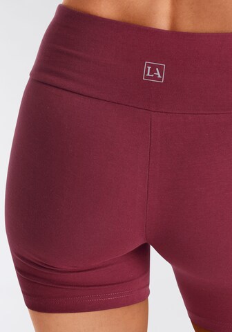 LASCANA Skinny Workout Pants in Red