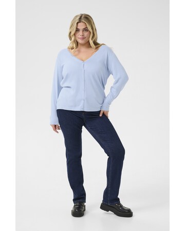 KAFFE CURVE Strickjacke 'Farsia' in Blau