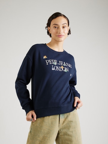 Pepe Jeans Sweatshirt 'VELLA' in Blue: front