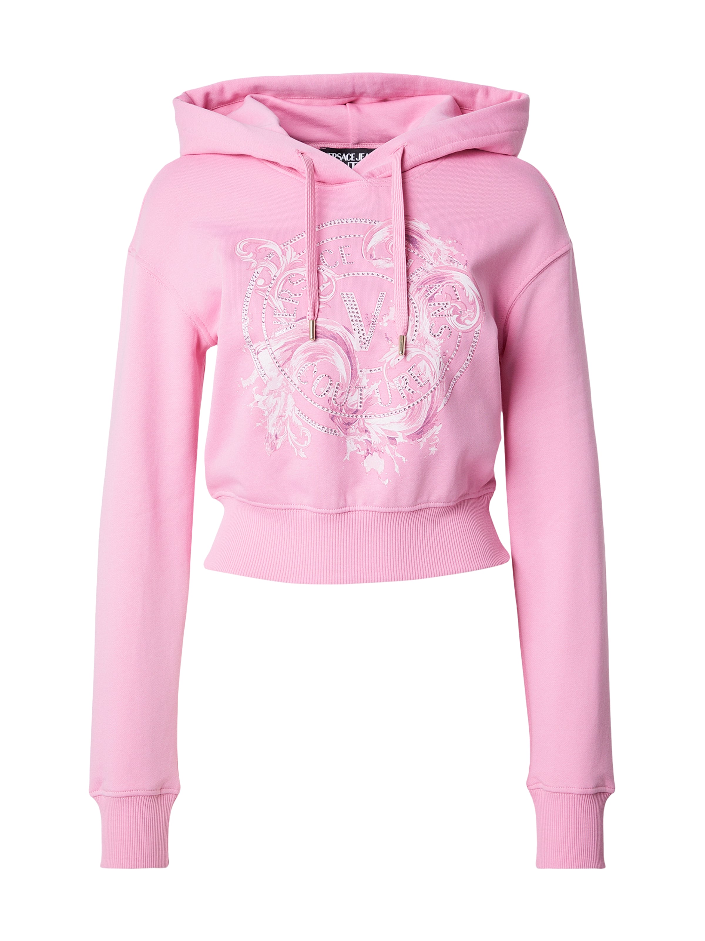 Sweat-shirt Versace Jeans Couture en rose : devant