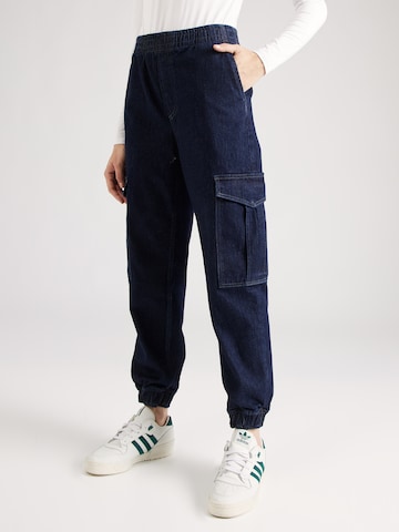 ONLY Tapered Cargo Jeans 'ROUGE' in Blue: front