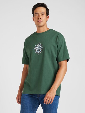 QUIKSILVER T-shirt 'SPIKE BALL MER' i grön: framsida