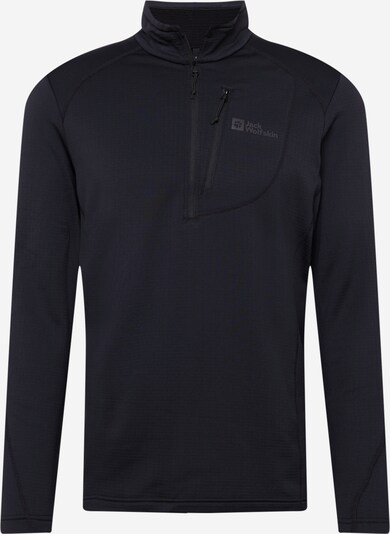 JACK WOLFSKIN Sportsweatshirt 'KOLBENBERG' in de kleur Zwart, Productweergave