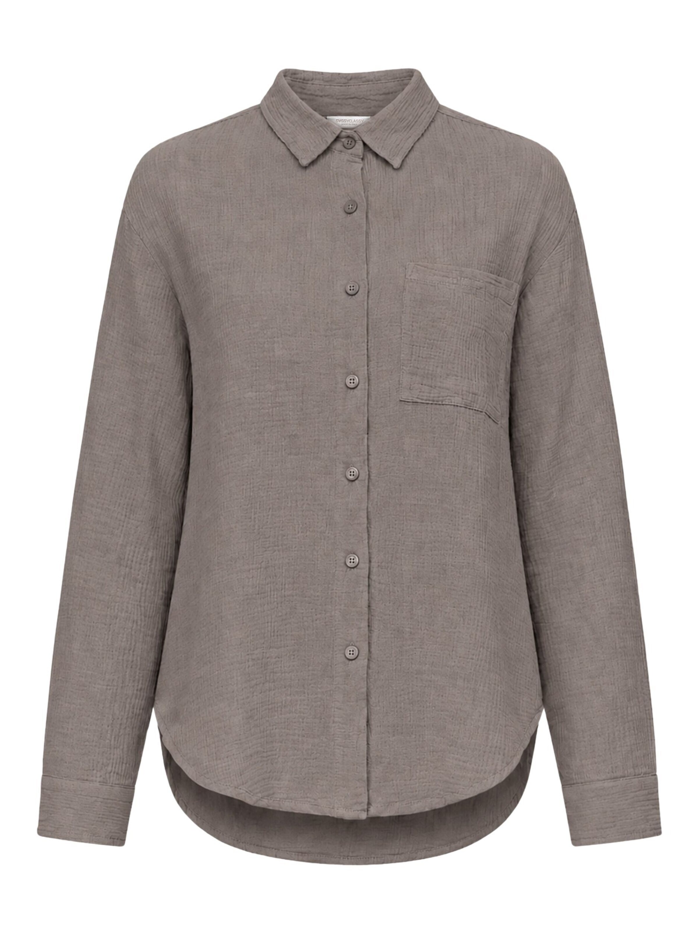 SASSYCLASSY Bluse‌‌‌‌‌‌‌‌‌‌ in Grau: Vorderseite