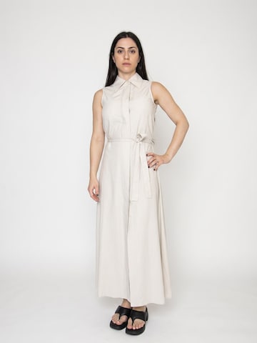 wild pony Sukienka 'Vestido Largo Camisero Blanco' w kolorze beżowy: przód