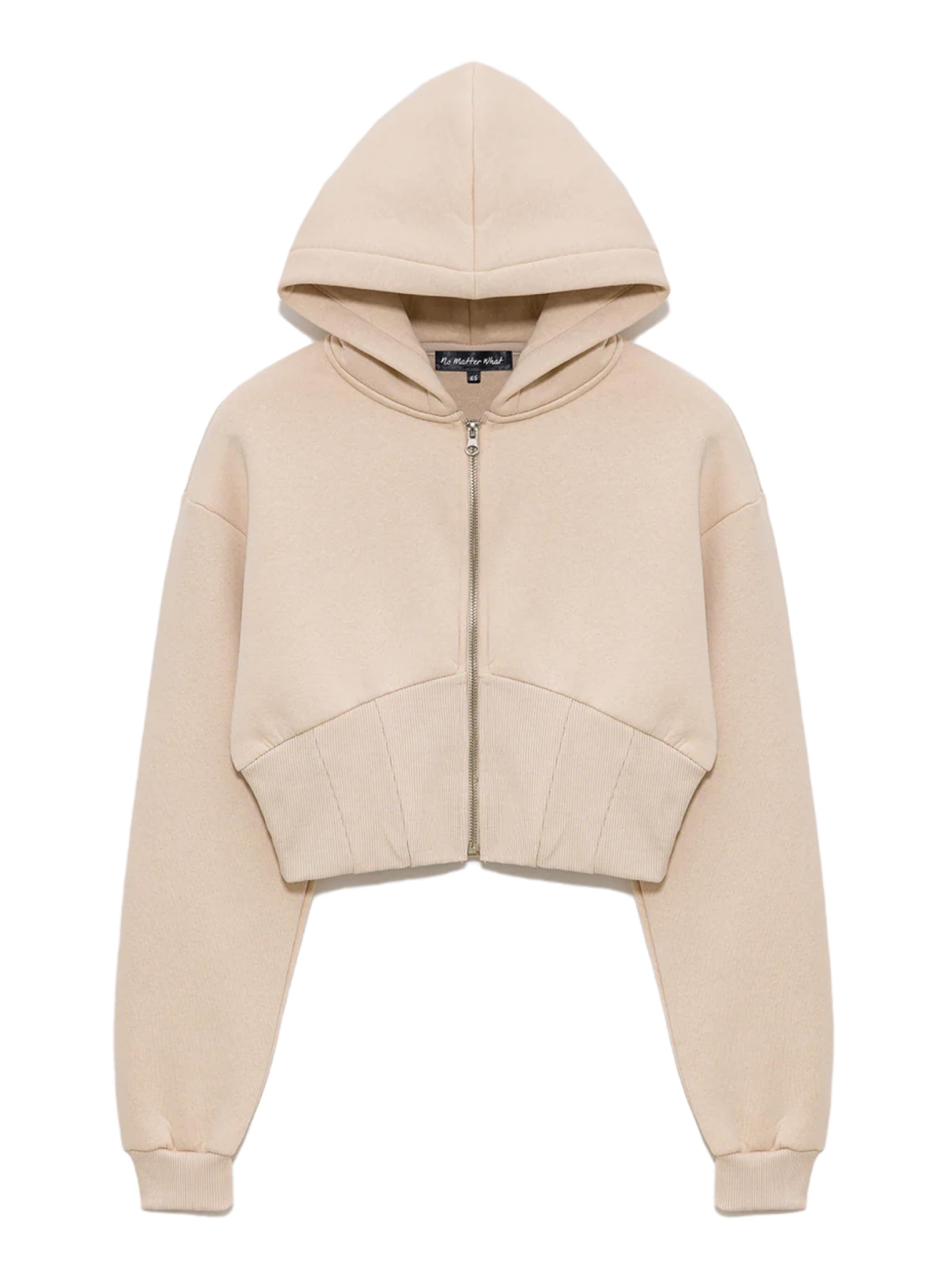 No Matter What Sweatjacke in Beige: Vorderseite