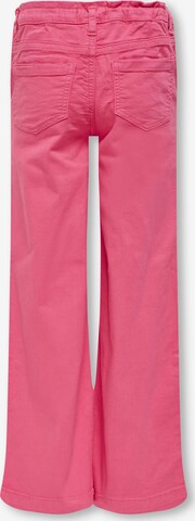 KIDS ONLYWide Leg/ Široke nogavice Hlače 'New Brook' - roza boja
