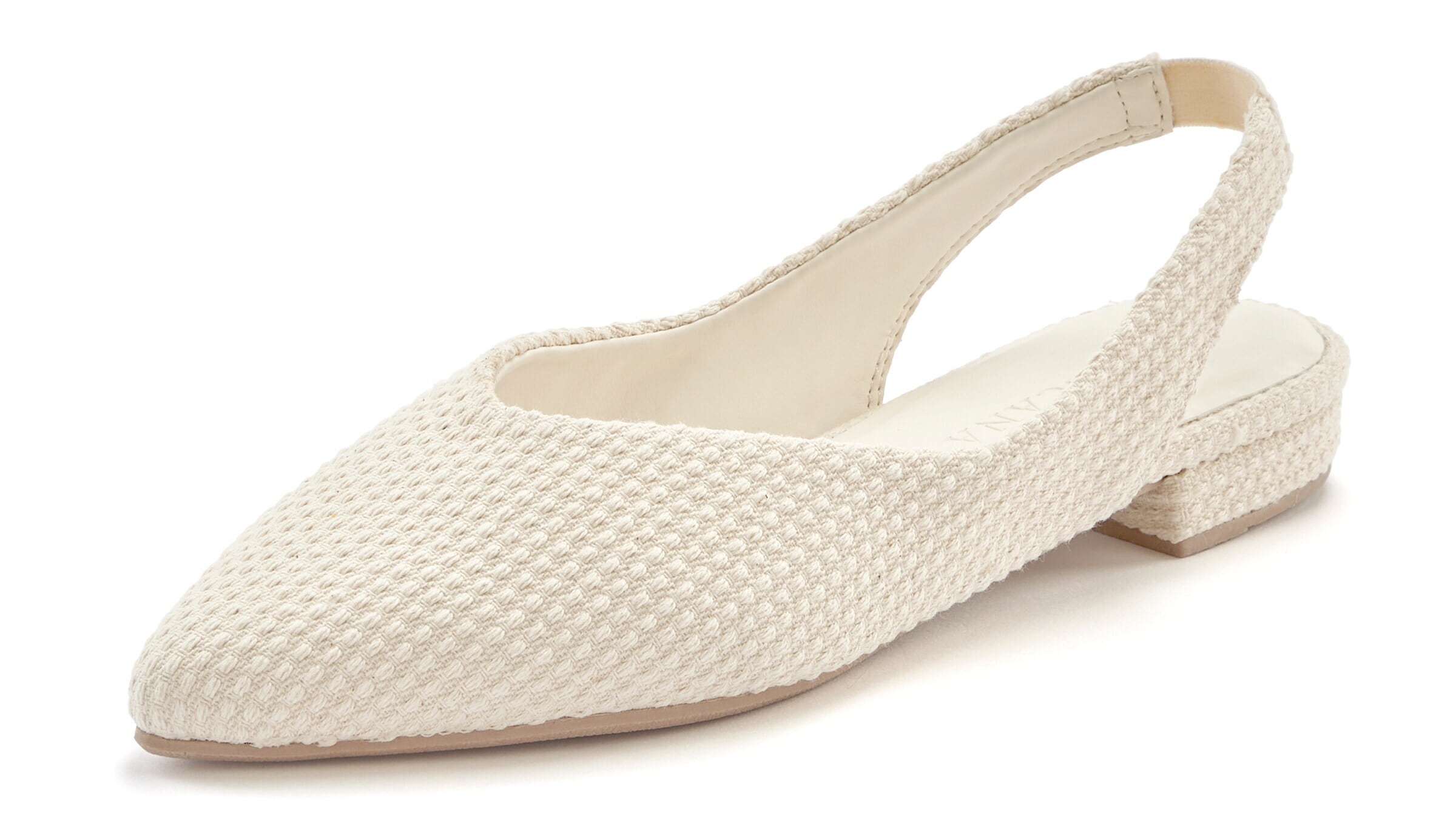 LASCANA Ballerinasko med rem i beige: forside