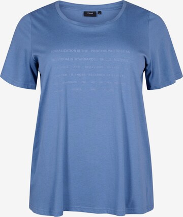 T-shirt 'VELIN' Zizzi en bleu : devant