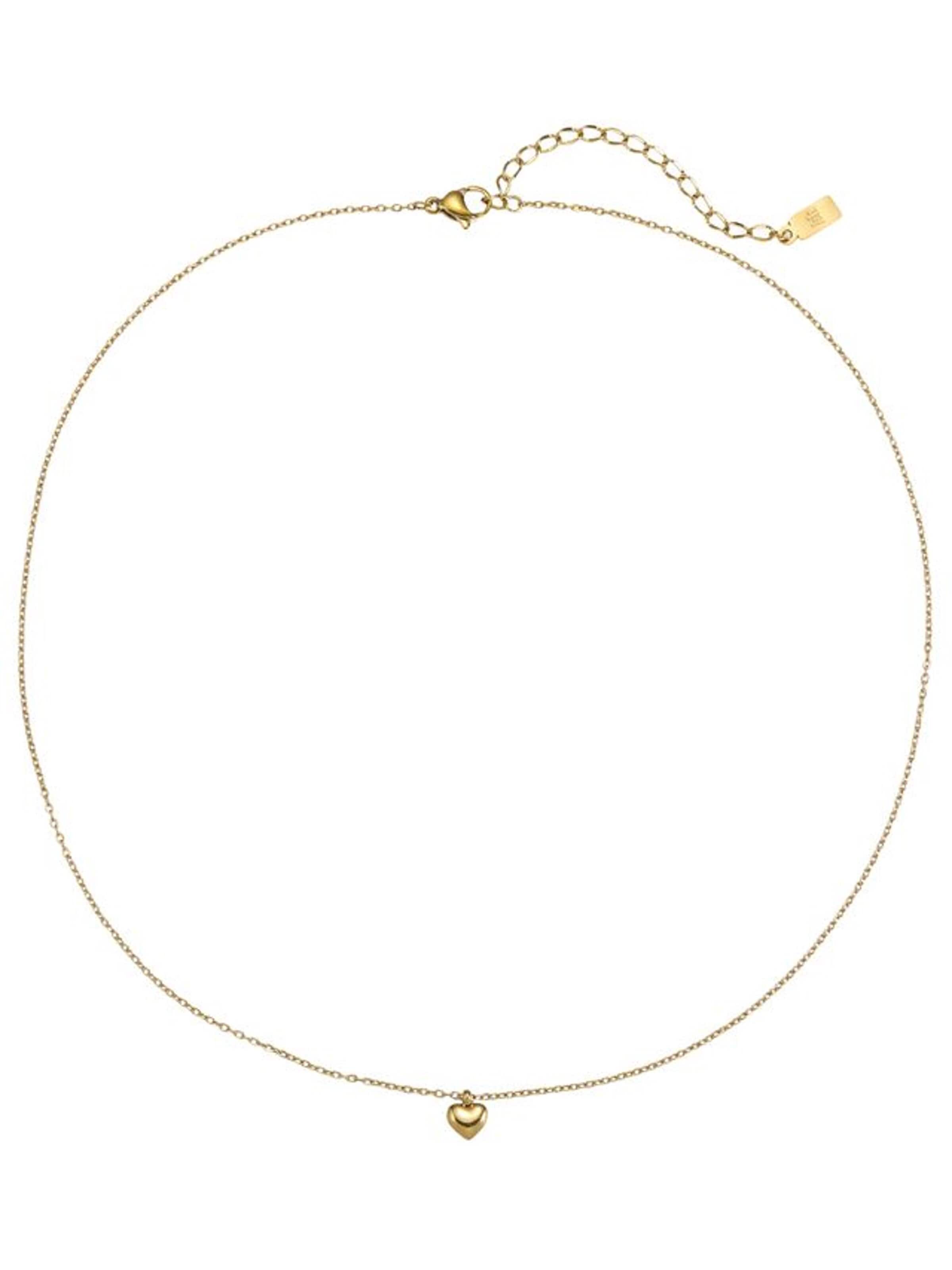 Hey Happiness Kette 'Heart Bold'‌‌‌‌‌‌‌ in Gold: Vorderseite