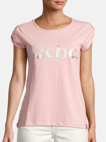 salzhaut Shirt 'BIIKE' in Roze