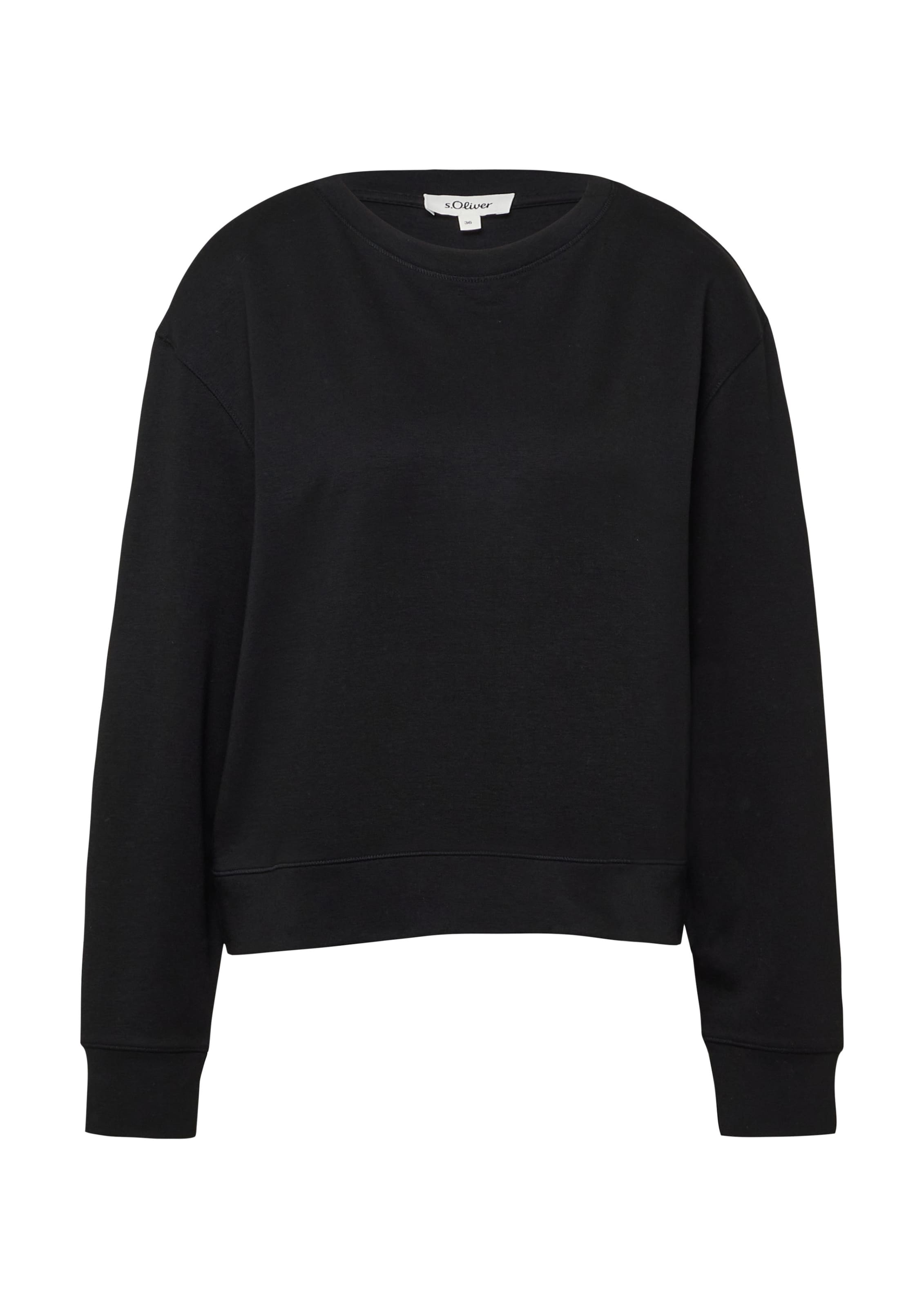 s.Oliver Sweatshirt in Schwarz: Vorderseite
