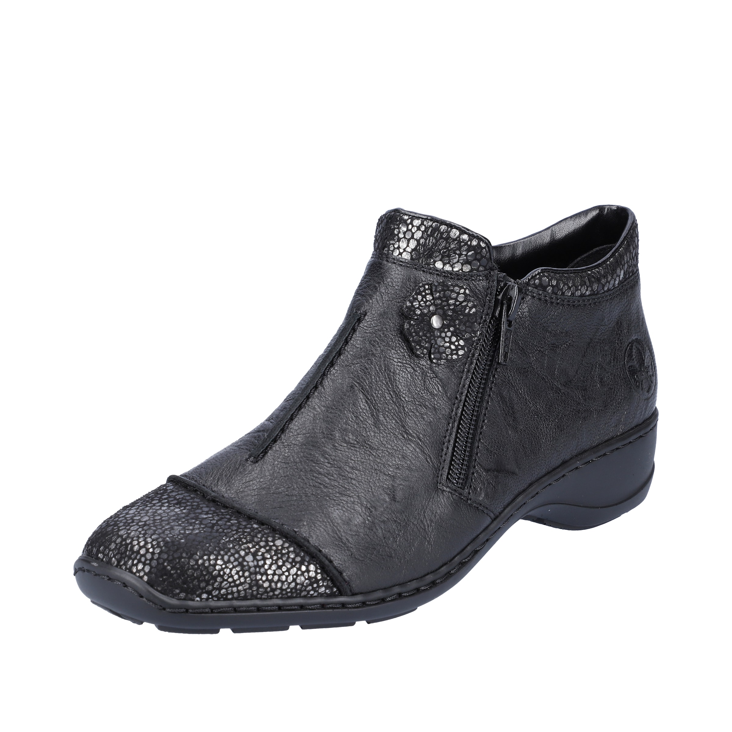 Bottines '58388' Rieker en noir : devant