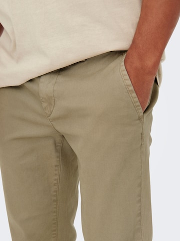 Only & Sons - Slimfit Calças chino 'Pete' em bege