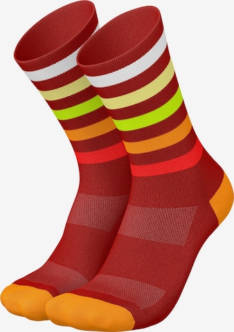 INCYLENCE Athletic Socks 'LEVELS' in Red: front