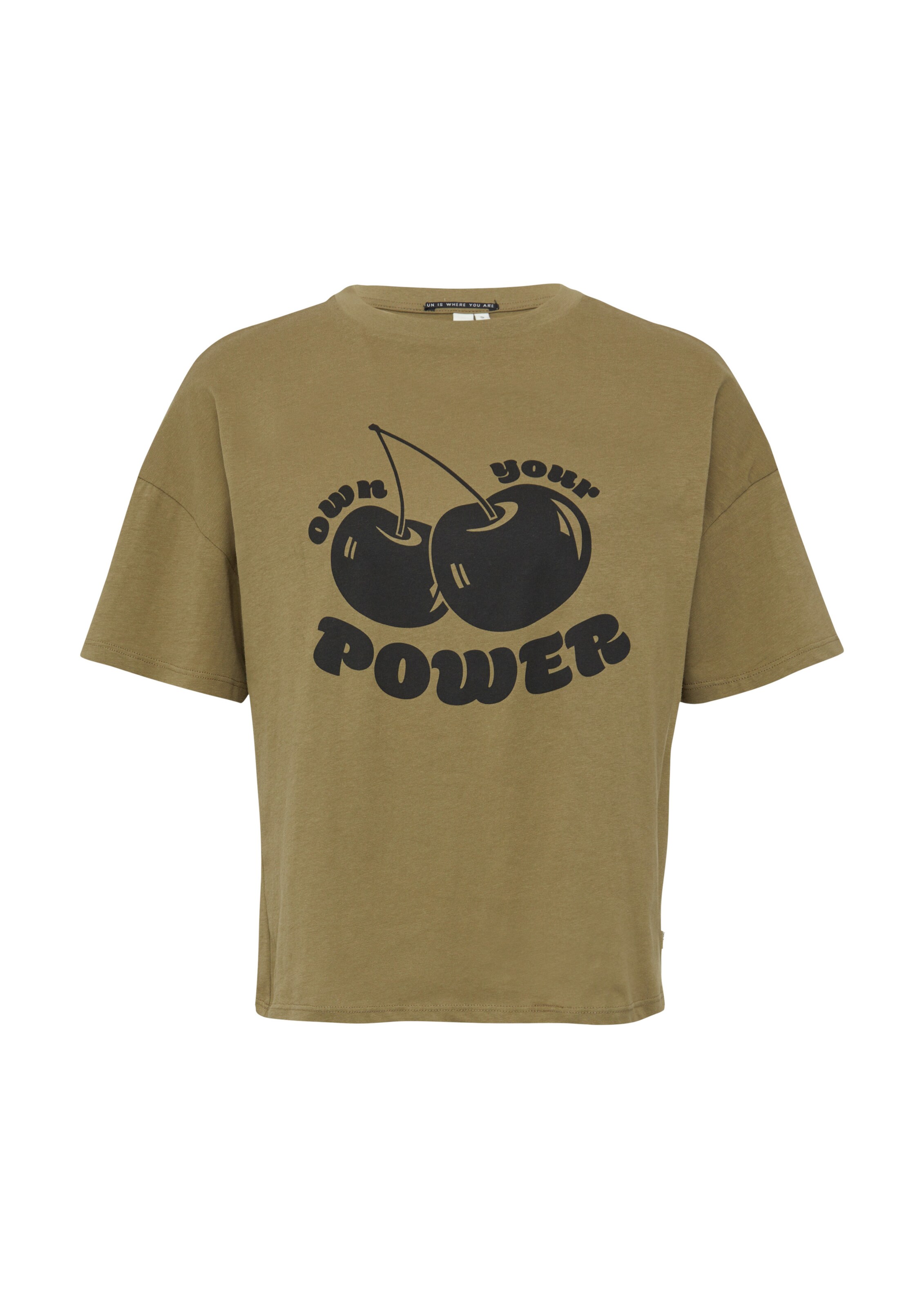 QS Shirt in Groen: voorkant