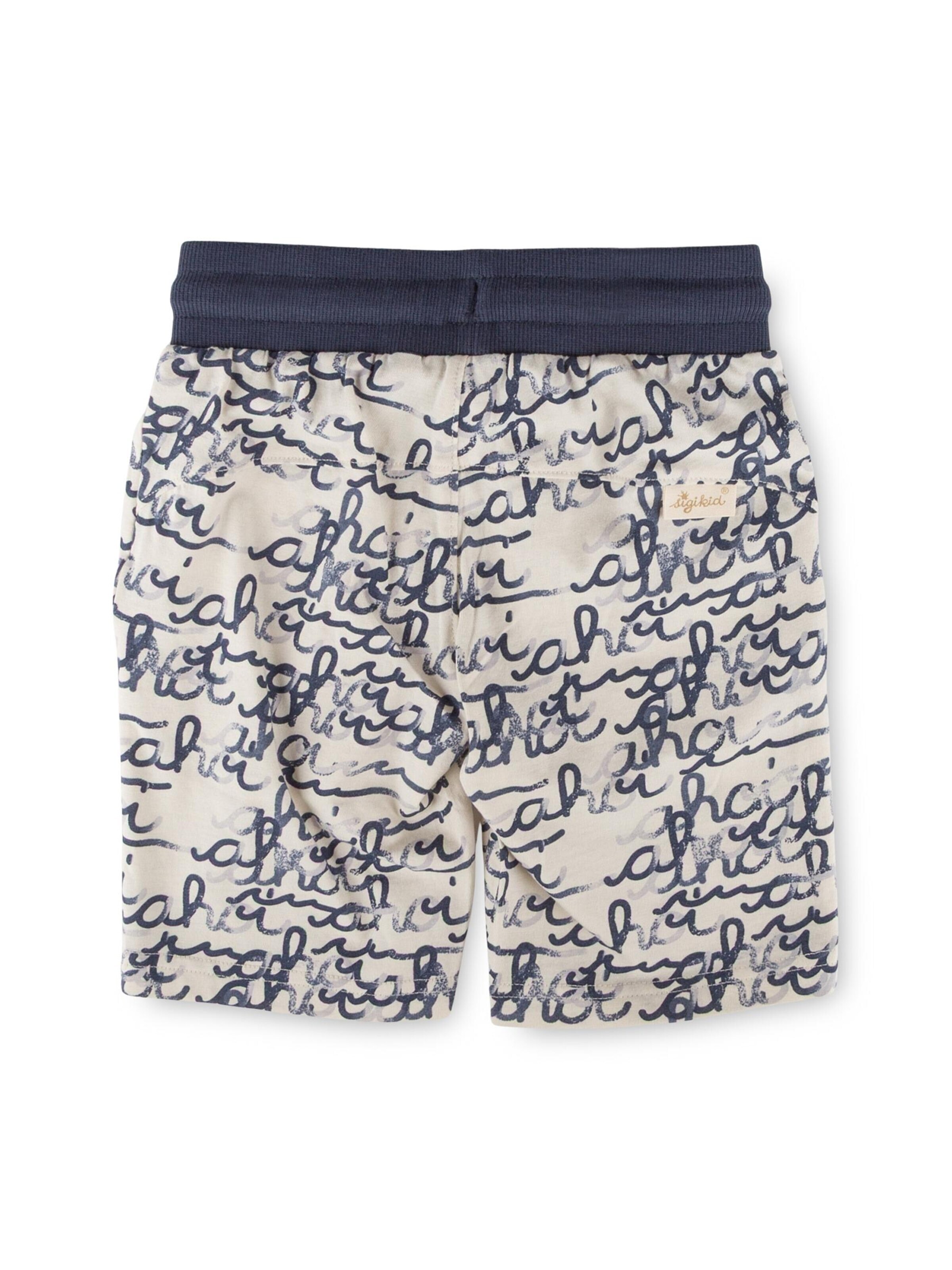 SIGIKID Regular Trousers 'Bermuda Ahoi Little Pirate' in Beige