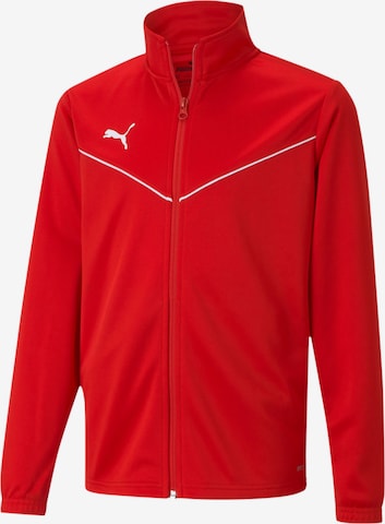 PUMA Αθλητικό μπουφάν 'TeamRise' σε κόκκινο: μπροστά