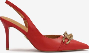 Kazar - Zapatos destalonado en rojo