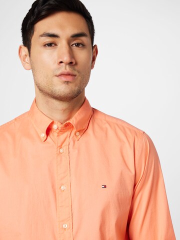 TOMMY HILFIGER Regular fit Button Up Shirt in Orange