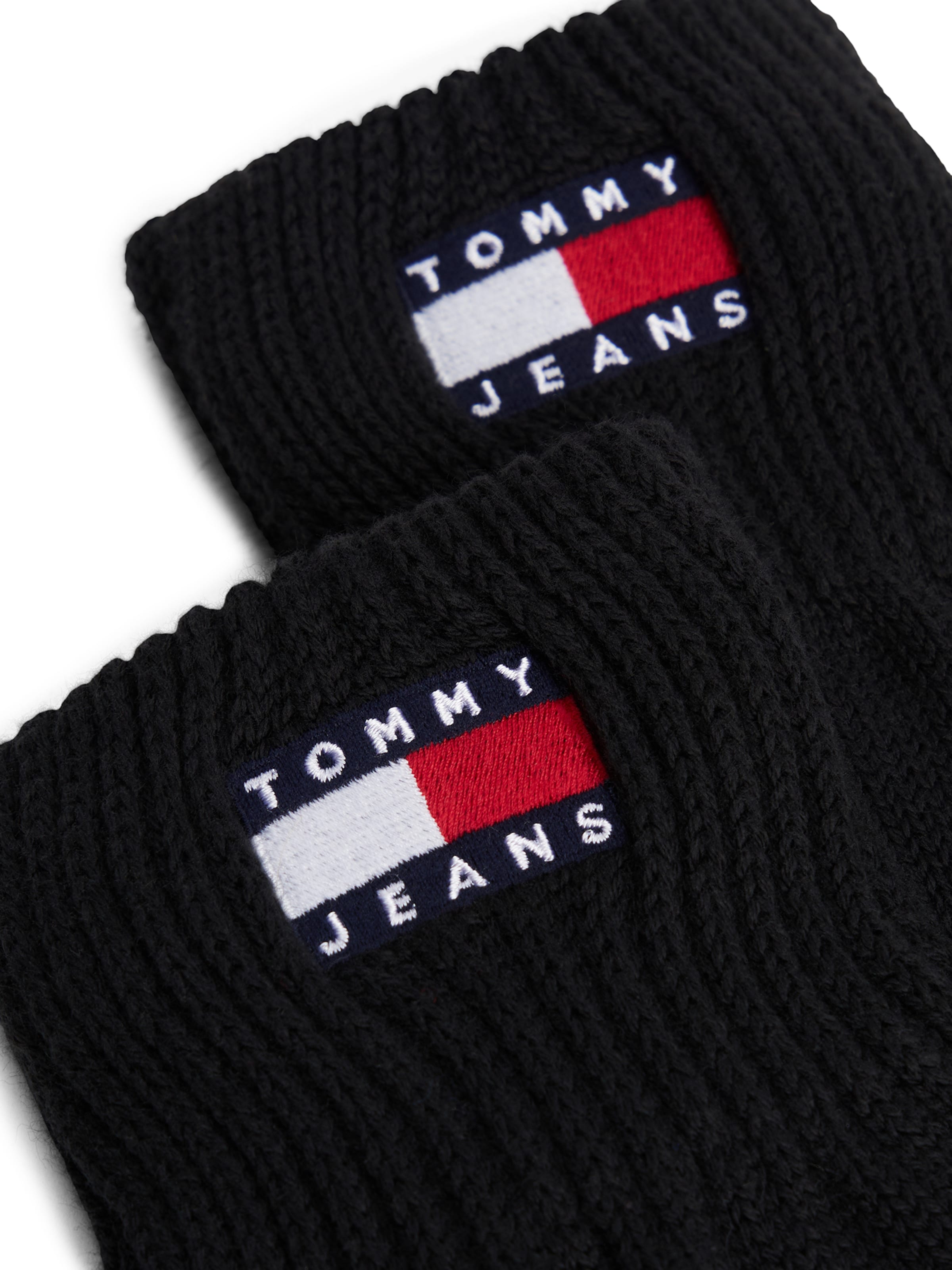 Tommy Jeans Fingerhandschuhe 'Heritage' in Schwarz
