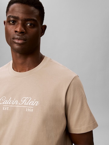 Calvin Klein Jeans Regular Shirt in Beige