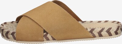 MAHONY Pantolette in beige / hellbraun / dunkelbraun, Produktansicht