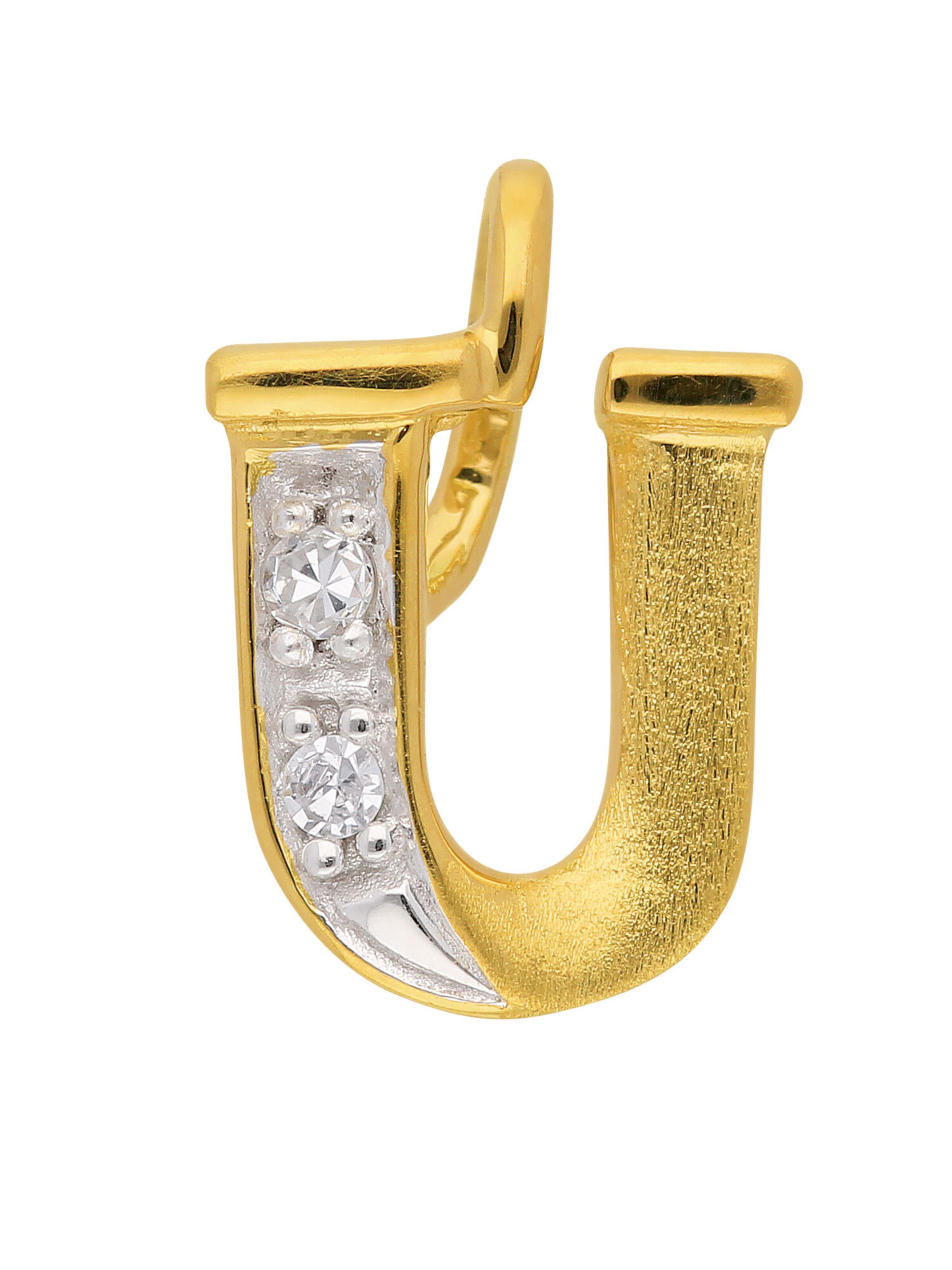 Adelia´s Pendant 'U' in Gold: front