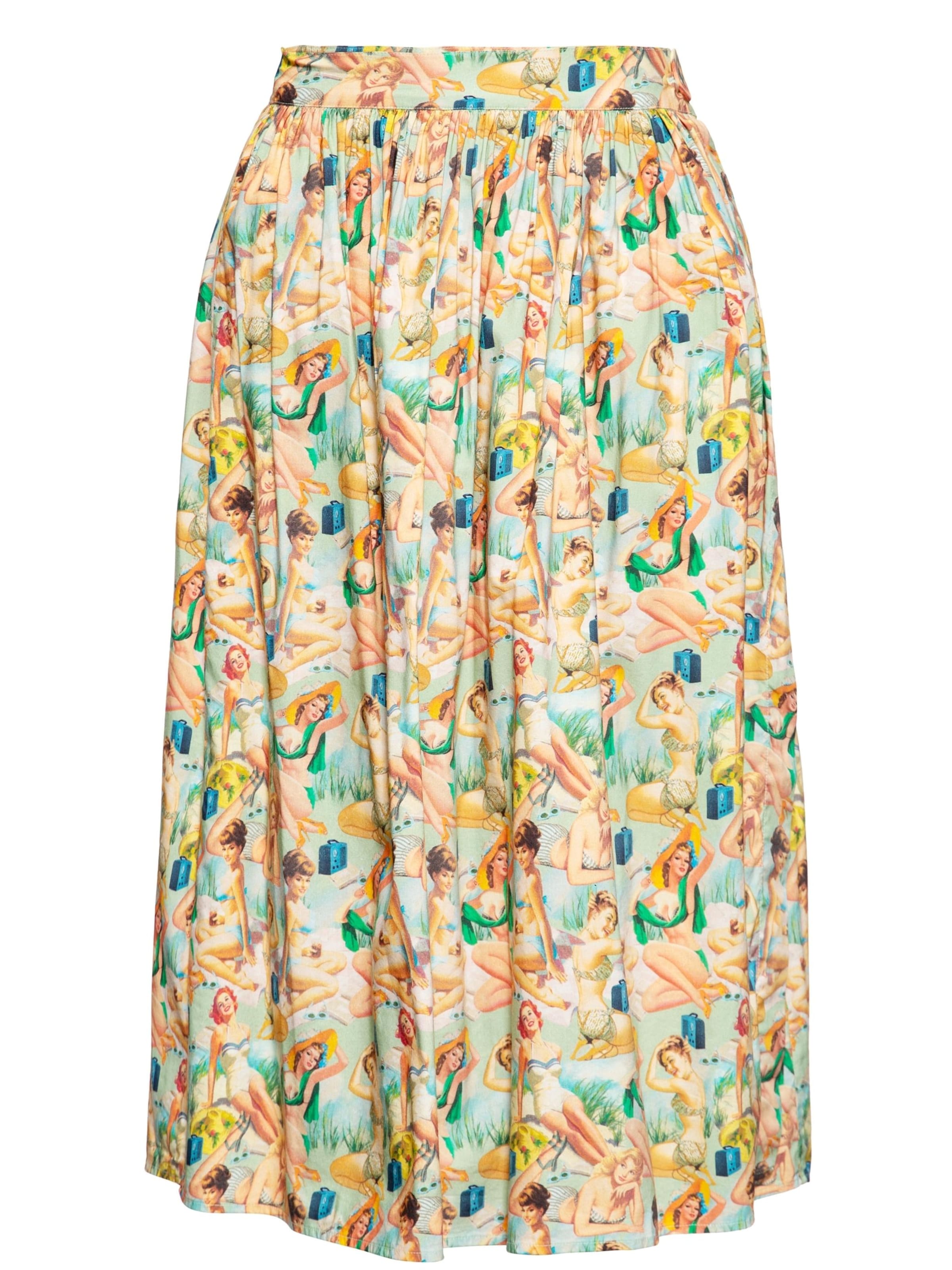 Queen Kerosin Skirt 'Pin-Up' in Mixed colors: front