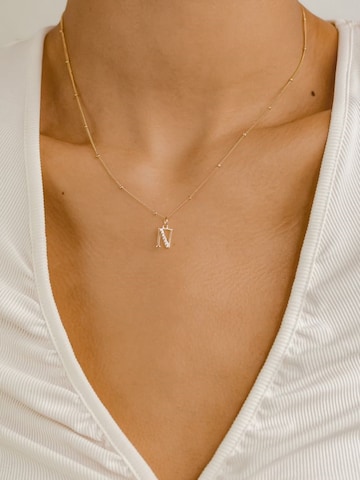 Hey Happiness - Cadena 'Letter N' en oro