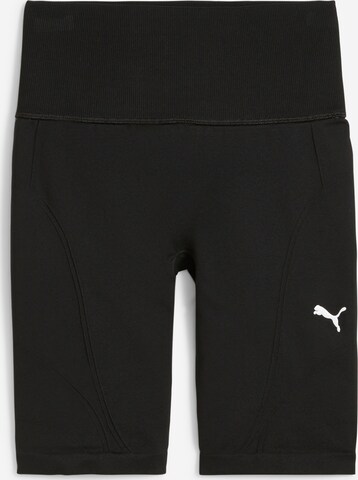 PUMA Skinny Workout Pants in Black: front