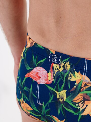 HOM Badehose ' Flamingo ' in Blau