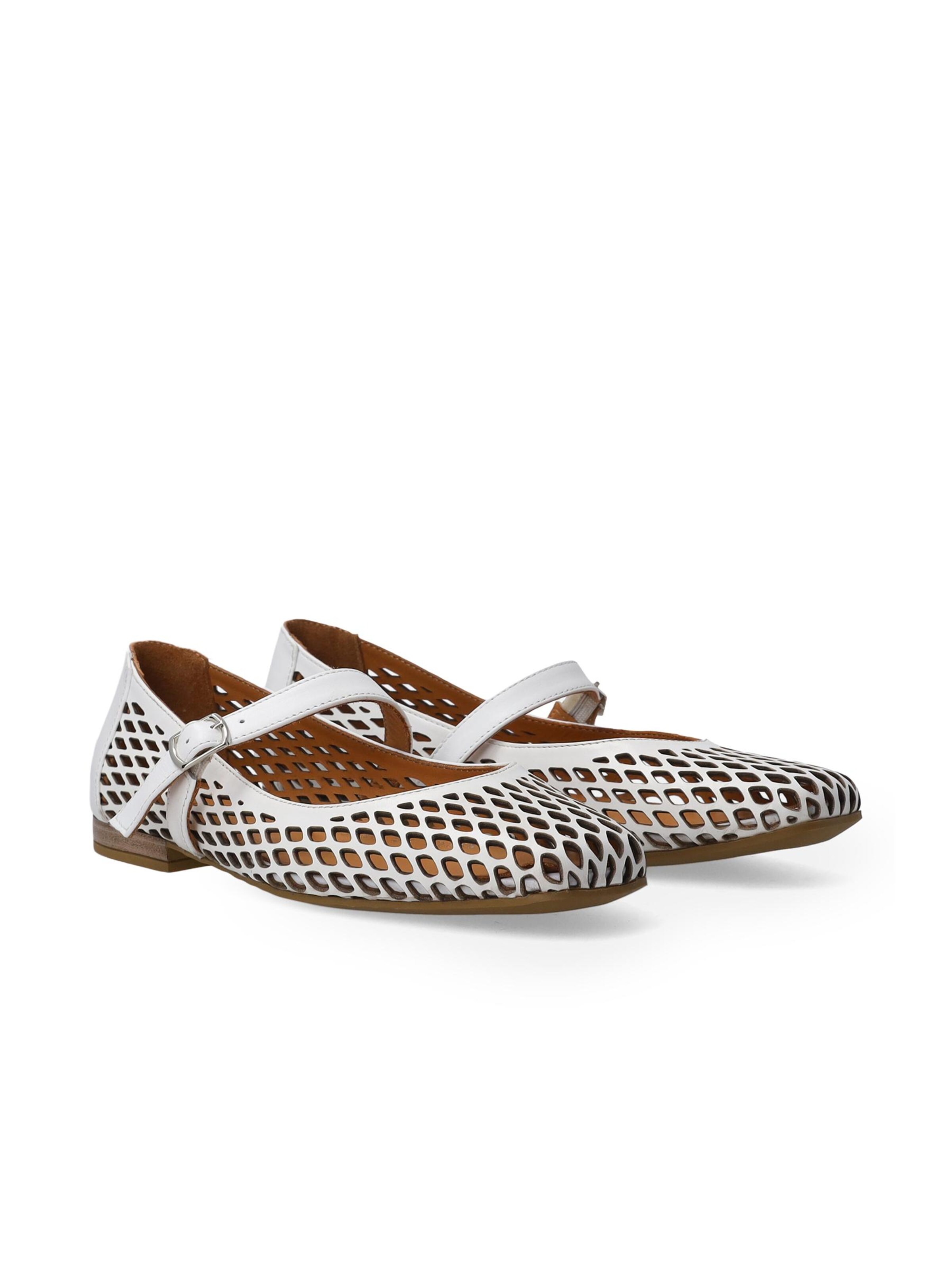 VENEZIA Ballet Flats in White