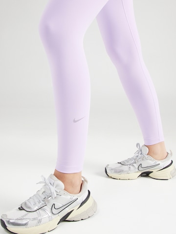 NIKE Skinny Sporthose 'ONE' in Lila