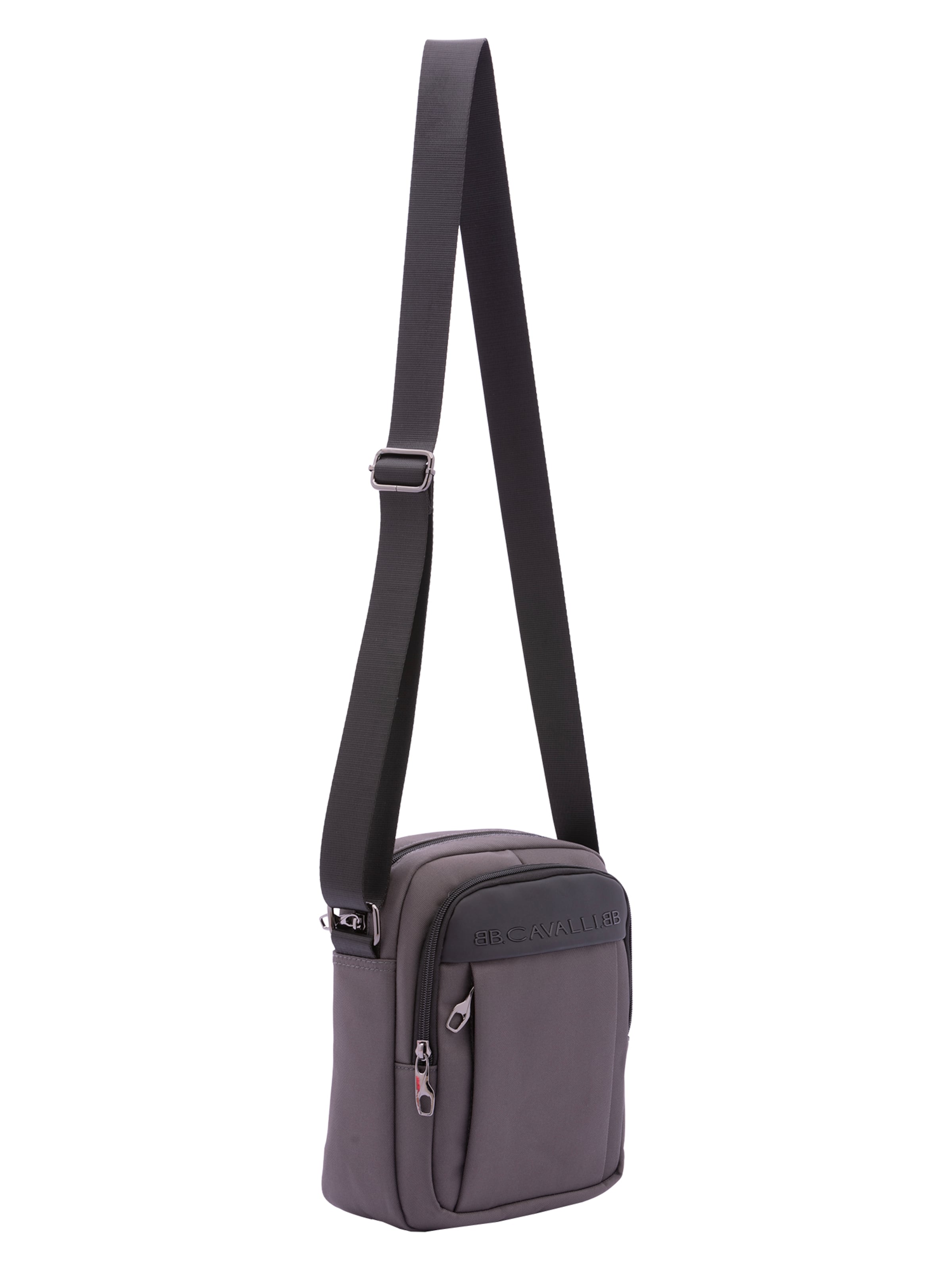 Borsa a tracolla 'Borsa a Tracolla B Cavalli Poliestere Zip Tasche Multiple 25x20x10 cm' di B. Cavalli in grigio