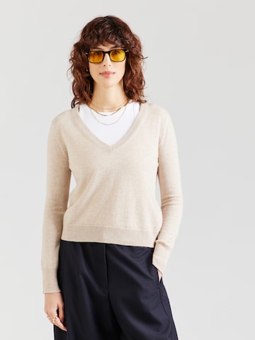 Pull-over 'Classic' Pure Cashmere NYC en beige : devant