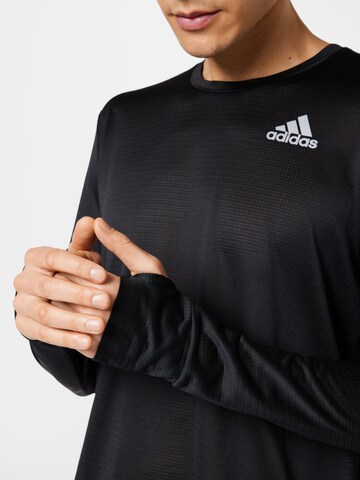 melns ADIDAS SPORTSWEAR Sporta krekls 'Own The Run'