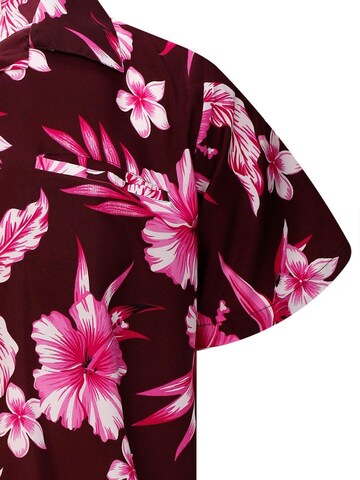 King Kameha Shirt 'Mono Flowers' in Lila