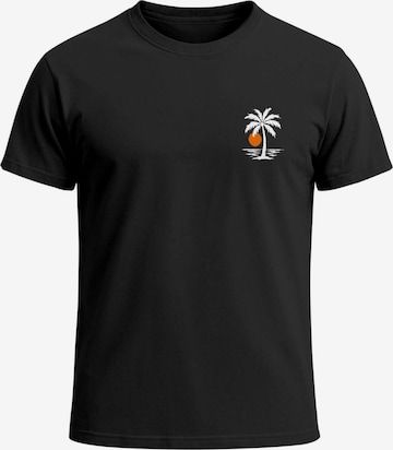 Neverless Shirt 'Beach Logo' in Black: front