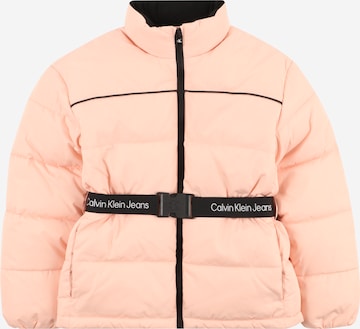 Calvin Klein Jeans Přechodná bunda – pink: přední strana