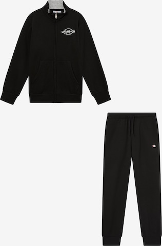 Champion Authentic Athletic Apparel Jogginganzug in Schwarz: Vorderseite