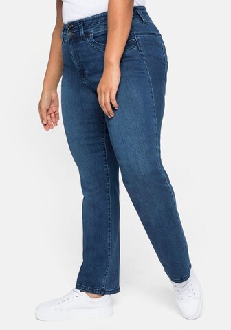 SHEEGO Slimfit Jeans 'Manuela' in Blau