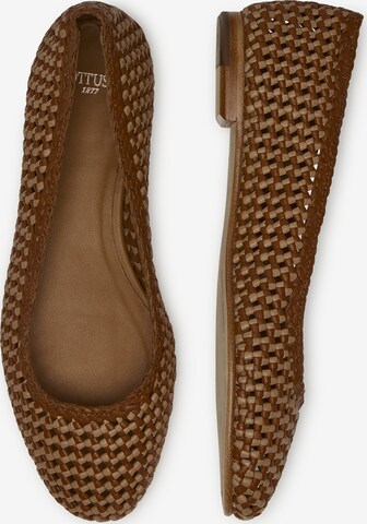 LOTTUSSE Ballet Flats 'Delice' in Brown