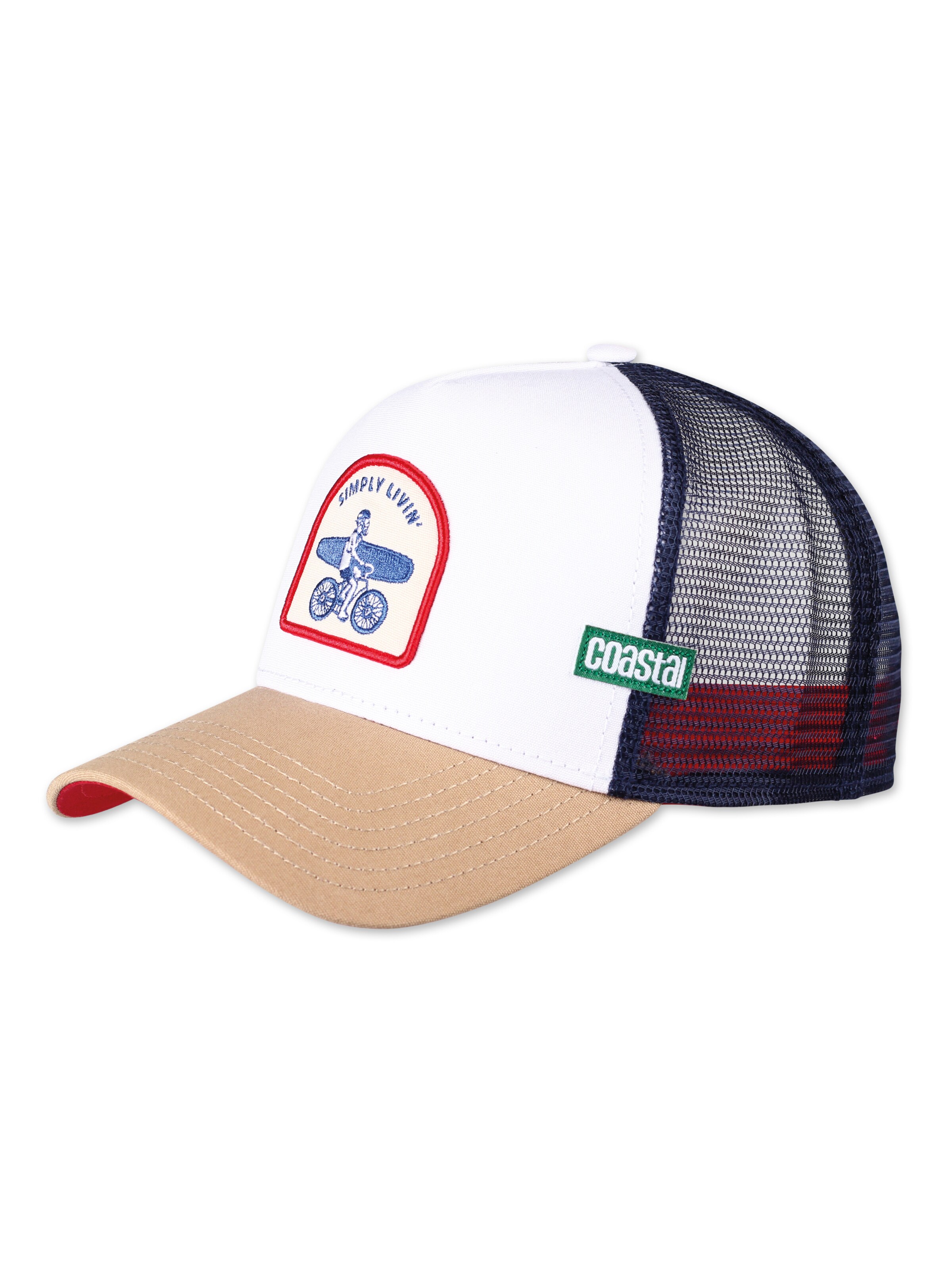 Cappello da baseball di Coastal in bianco: frontale