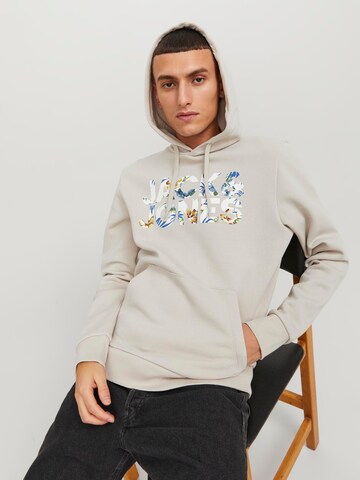 JACK & JONES Sweatshirt 'Jeff' in Beige