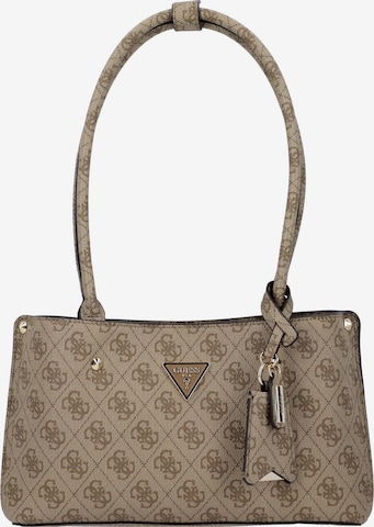 Borsa a spalla 'Meridian II' di GUESS in marrone: frontale