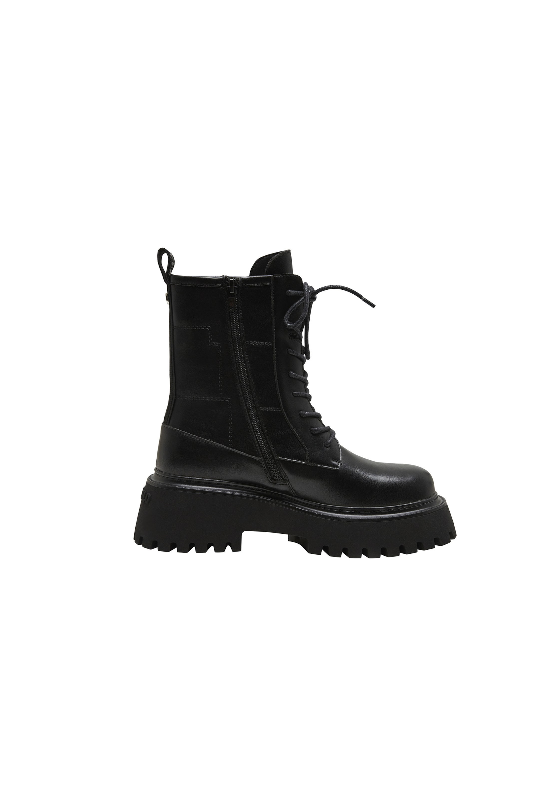 BUFFALO - Bota com atacadores 'STACY' em preto
