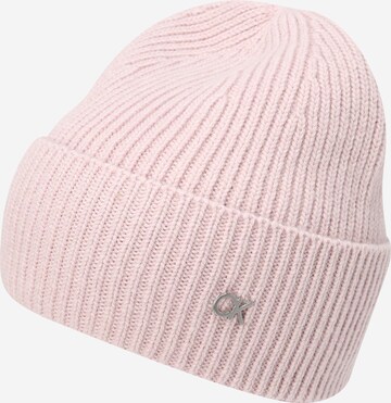 Bonnet Calvin Klein en rose : devant